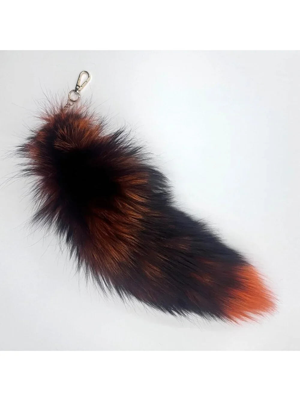 Women's Orange 1 Pendant Cosplay Costume Halloween Furry Tails Keychain Handbag